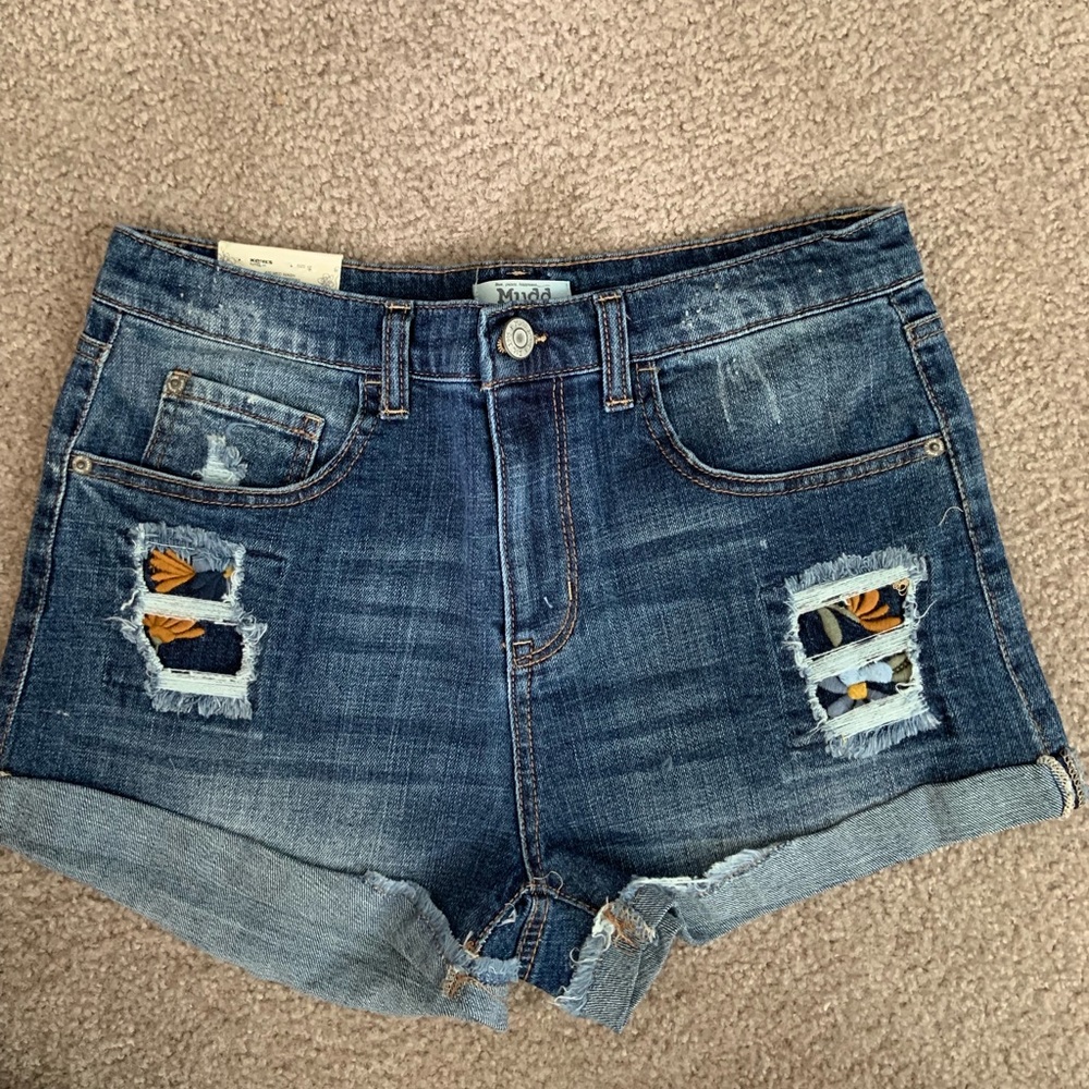 Mudd high-rise shortie shorts